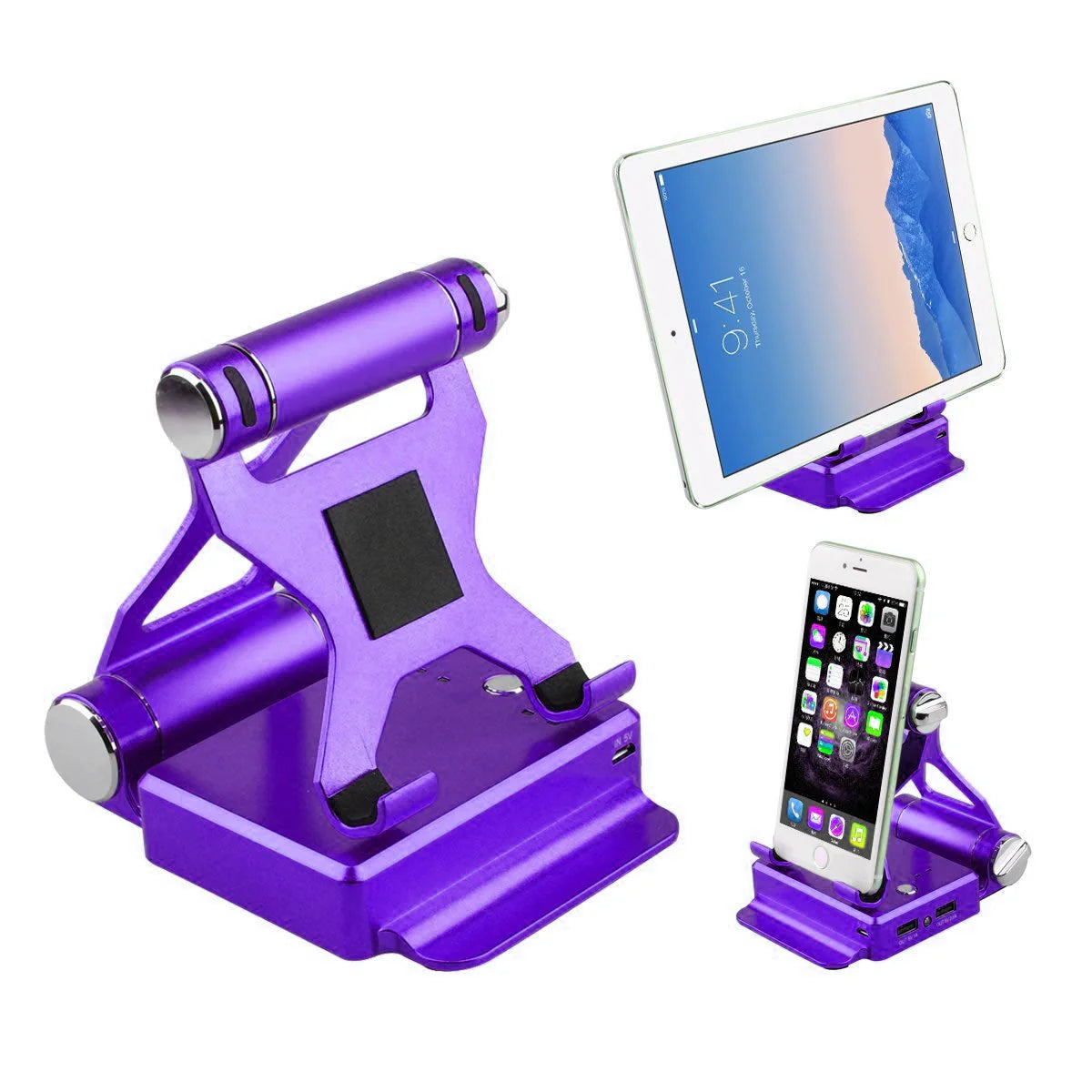 Podium Style Stand with Extended Battery up to 200% for Ipad, Iphone and Other Smart Gadgets