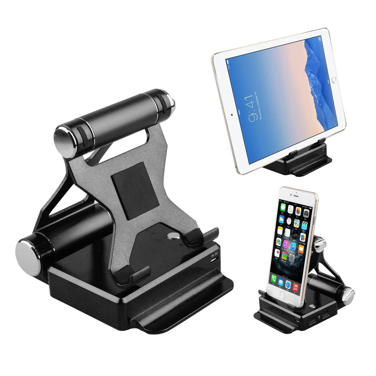 Podium Style Stand with Extended Battery up to 200% for Ipad, Iphone and Other Smart Gadgets