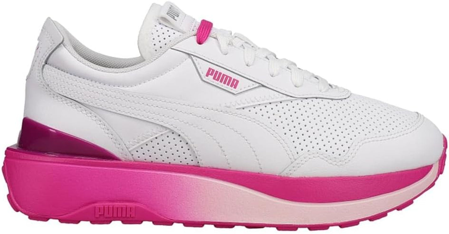 PUMA Womens Cruise Rider Perforated Platform Sneakers Shoes Casual - White