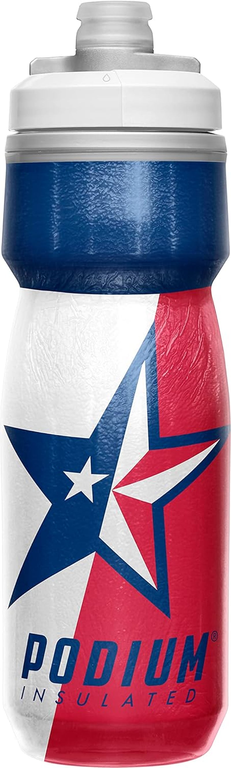 Camelbak Podium Chill Insulated Bike Water Bottle - Easy Squeeze Bottle - Fits Most Bike Cages - 21Oz, Black