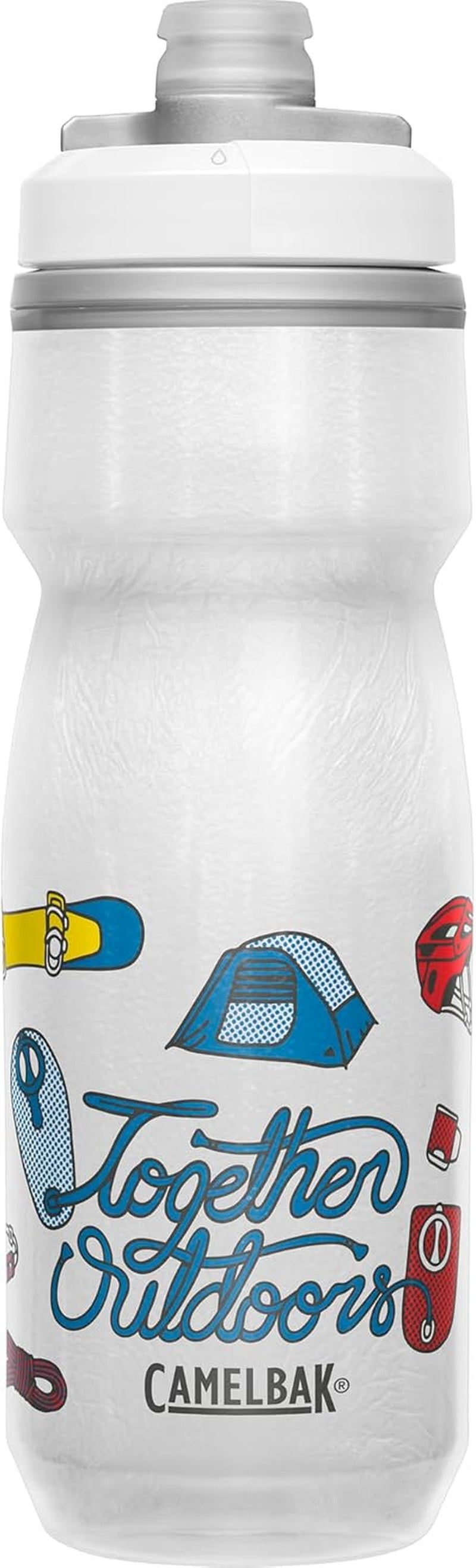Camelbak Podium Chill Insulated Bike Water Bottle - Easy Squeeze Bottle - Fits Most Bike Cages - 21Oz, Black