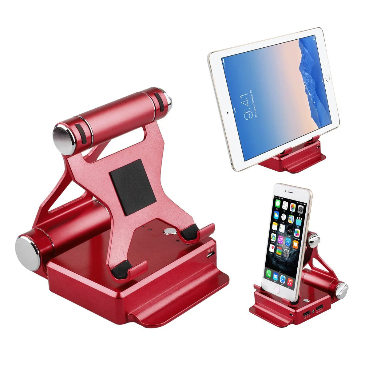 Podium Style Stand with Extended Battery up to 200% for Ipad, Iphone and Other Smart Gadgets