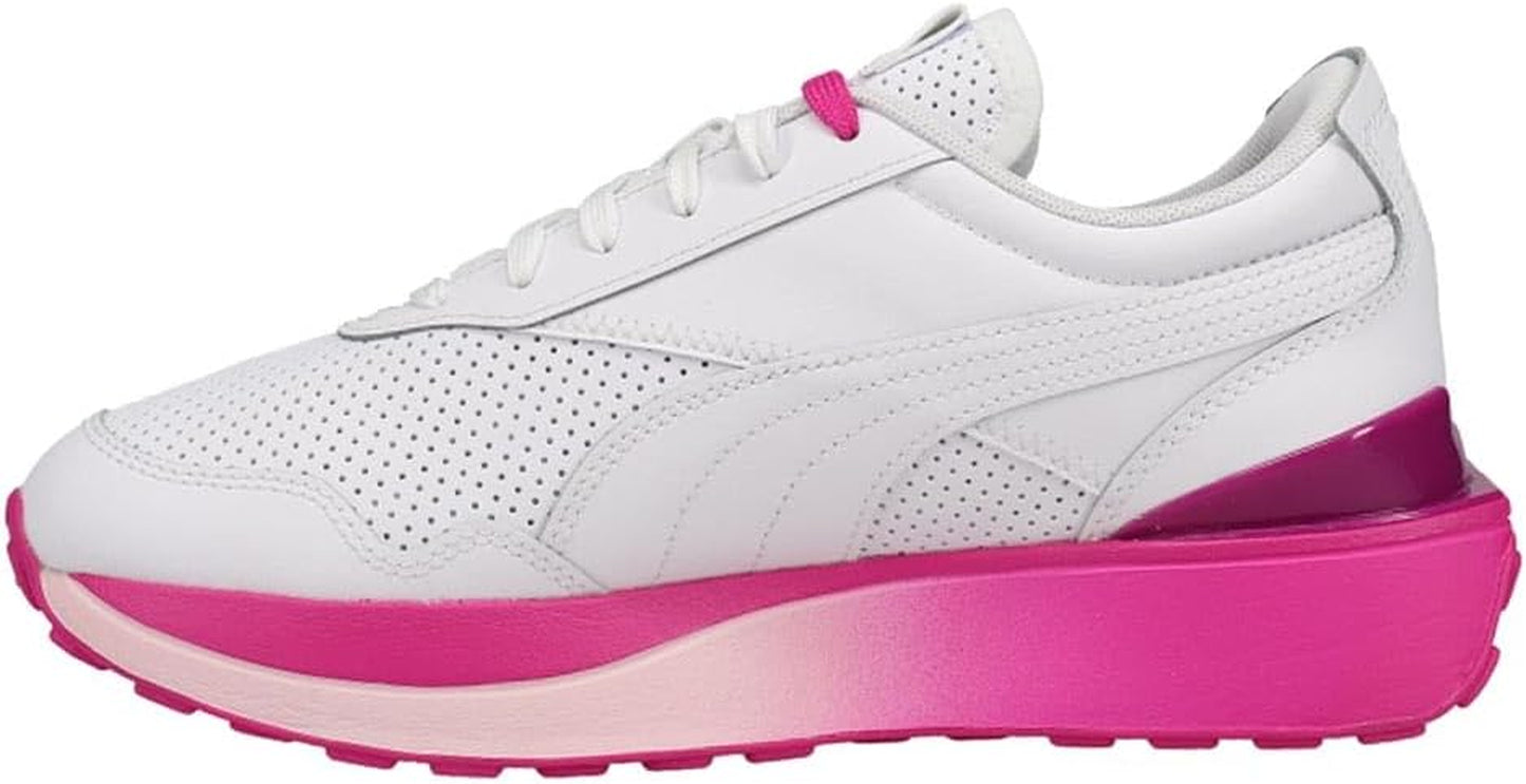 PUMA Womens Cruise Rider Perforated Platform Sneakers Shoes Casual - White