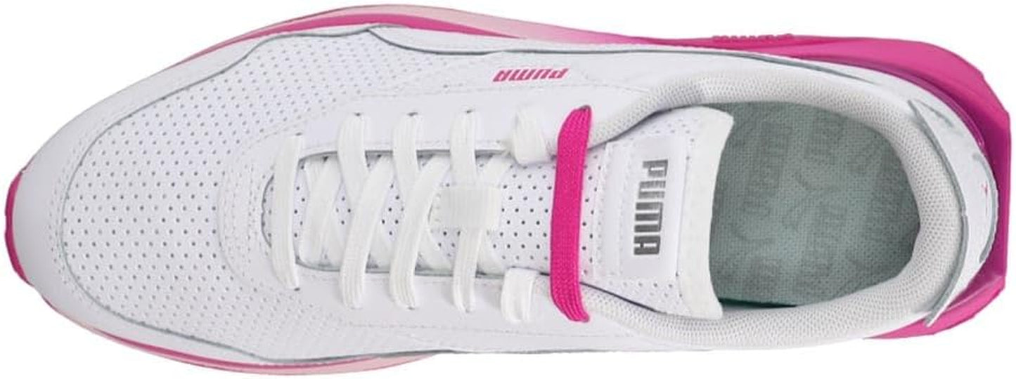 PUMA Womens Cruise Rider Perforated Platform Sneakers Shoes Casual - White