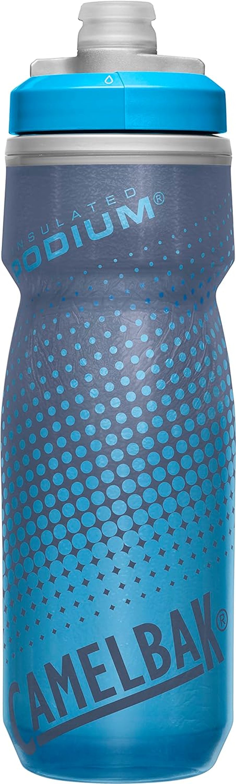 Camelbak Podium Chill Insulated Bike Water Bottle - Easy Squeeze Bottle - Fits Most Bike Cages - 21Oz, Black