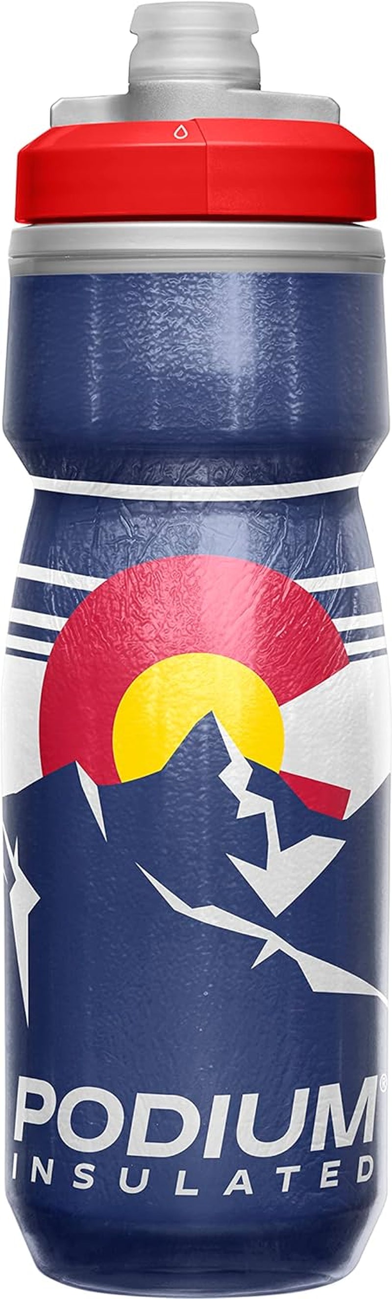 Camelbak Podium Chill Insulated Bike Water Bottle - Easy Squeeze Bottle - Fits Most Bike Cages - 21Oz, Black