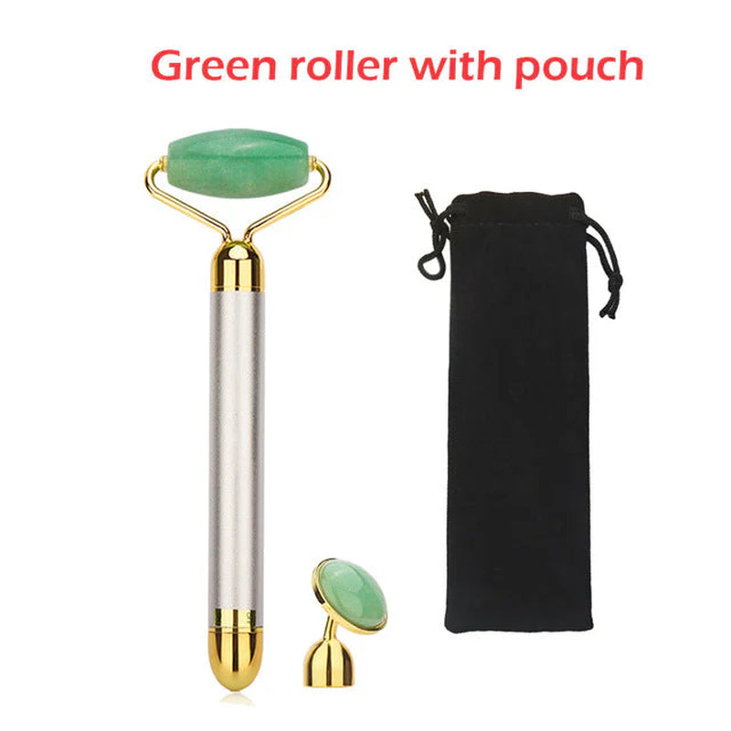 Vibra Beauty Vibrating Gemstone Roller and Magical Skin Care Massager