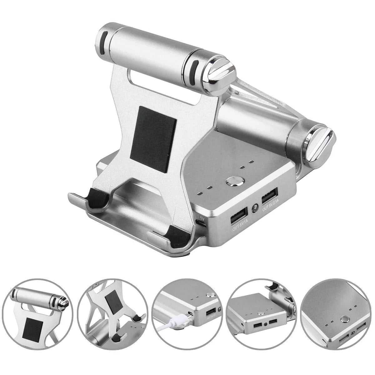 Podium Style Stand with Extended Battery up to 200% for Ipad, Iphone and Other Smart Gadgets