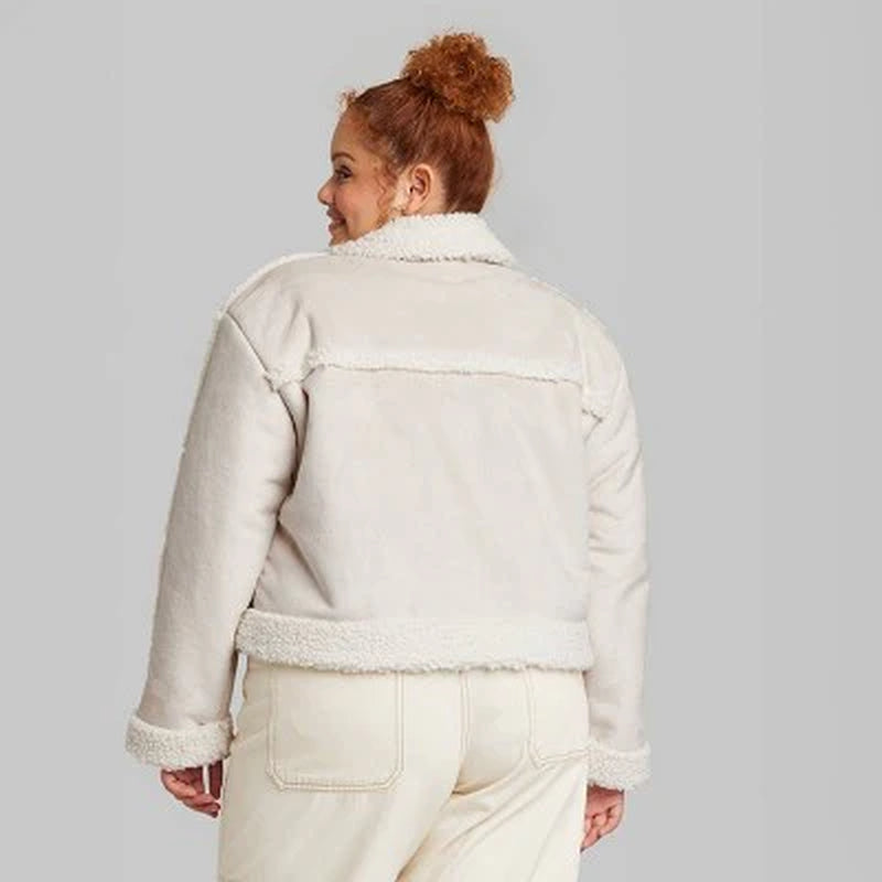 New - Wild Fable Women'S Button up Winter Faux Shearling Jacket