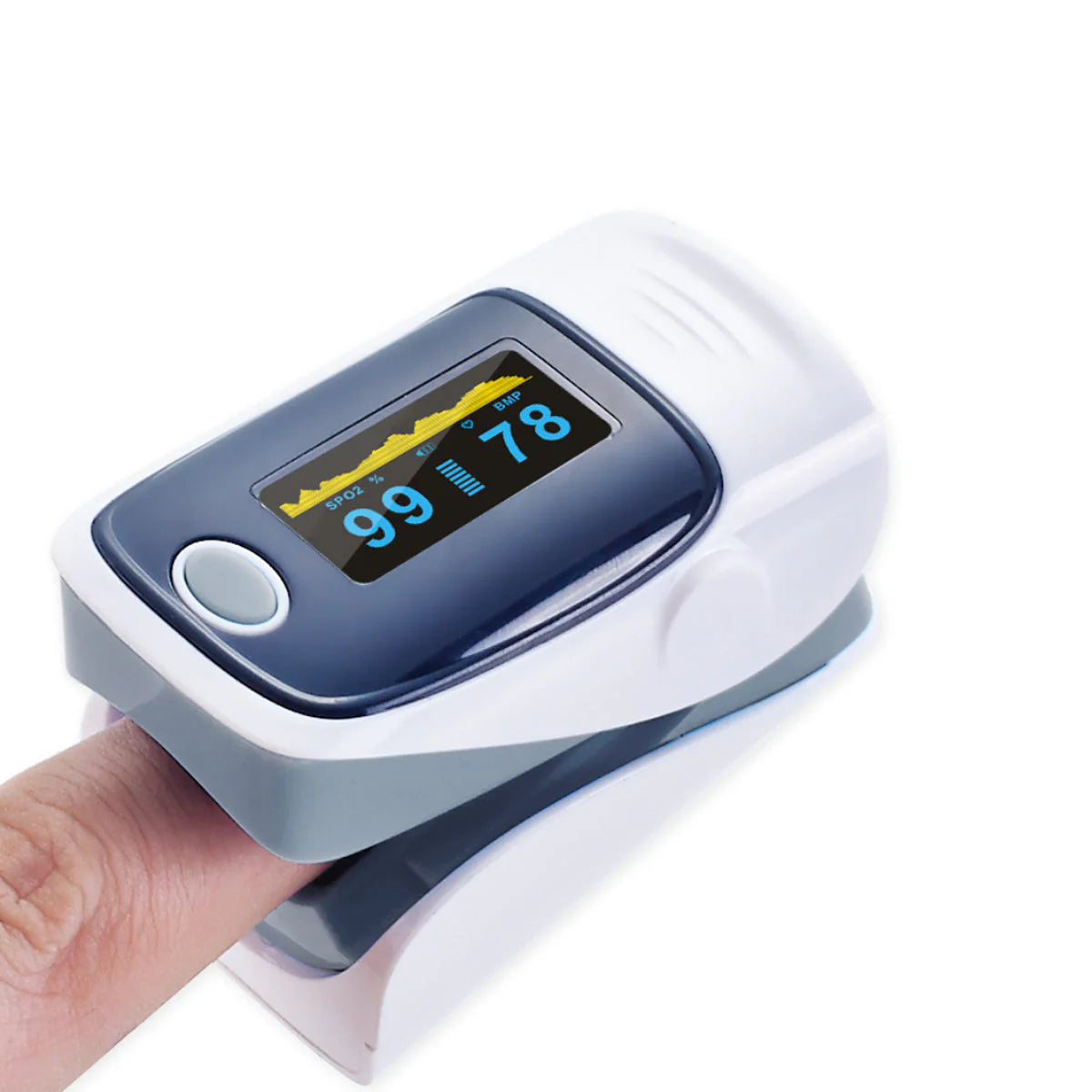 Fingertip Pulse Oximeter and Blood Oxygen Saturation Monitor with LED Display