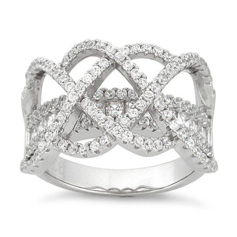 Ring Ceremony Double Infinity 2 in 1 CZ Ring