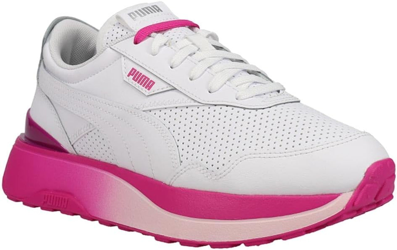 PUMA Womens Cruise Rider Perforated Platform Sneakers Shoes Casual - White