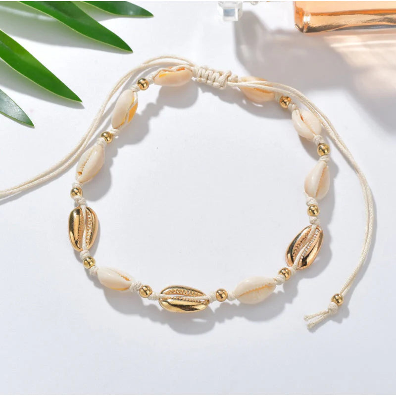 Ocean and Earth Cowrie Shell Statement Necklace