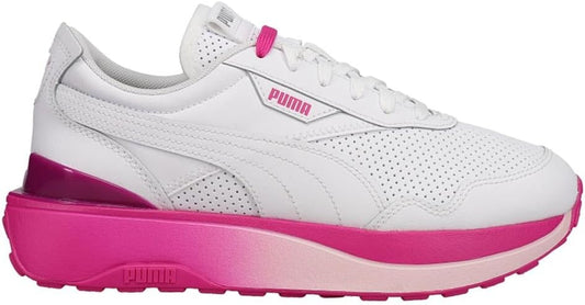 PUMA Womens Cruise Rider Perforated Platform Sneakers Shoes Casual - White
