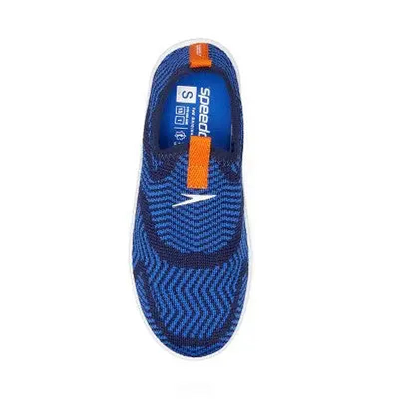 Speedo Junior Kids Knit Water Sports Aqua Shoes Quick Drying Outdoor, Blue, 4-5