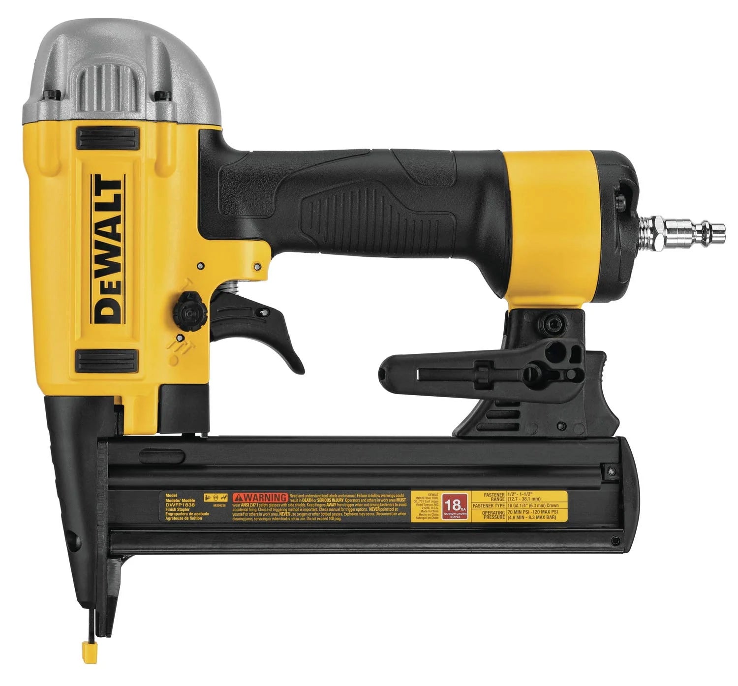 Open Box - DEWALT Pneumatic 18-Gauge 1/4 In. Crown Stapler